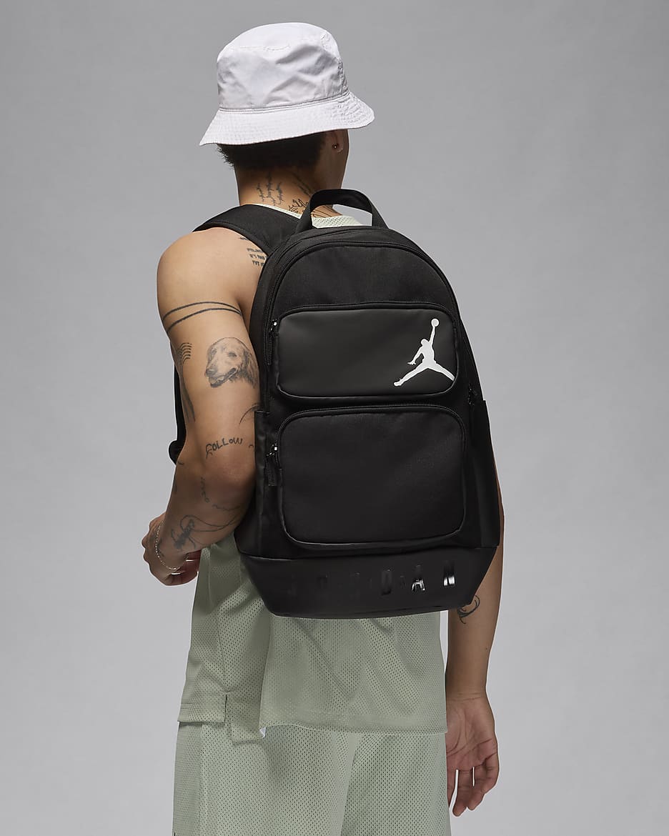 All black jordan backpack sales
